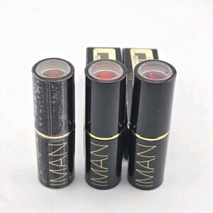 IMAN Luxury Moisturizing Lipstick Lot of 3 Semi-Matte Gift Set 3 Colors New